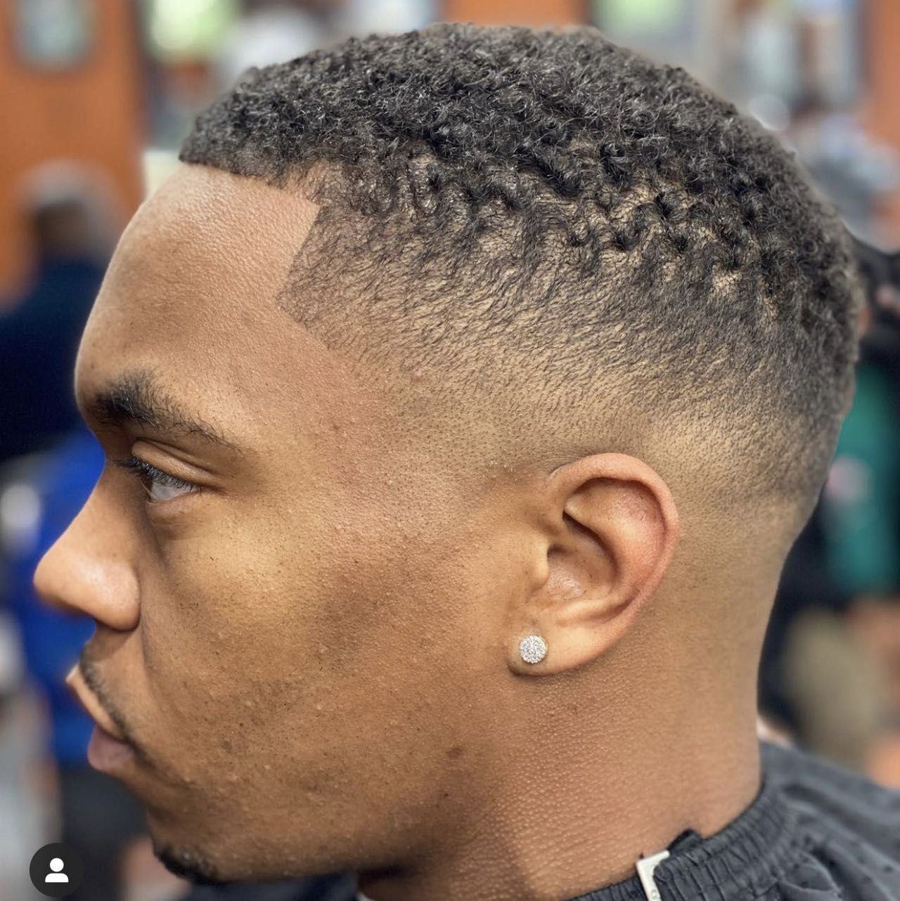 Twists with drop fade and lineup by Quan — Rocky's Primetime Barbershop Atlanta